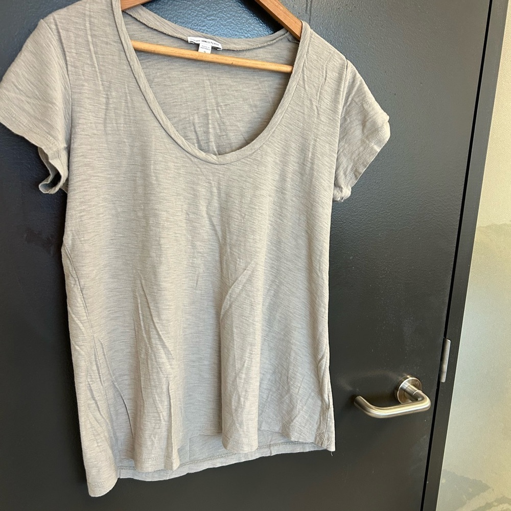 James Perse Sz.3 Tan Short Sleeve T-Shirt please see measurement pics for colour - Picture 2 of 12